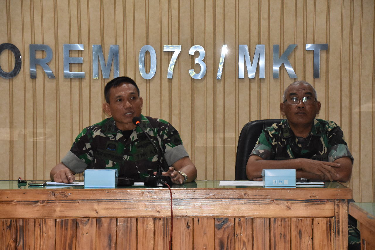 Korem 073/Makutarama Gelar Rapat Persiapan HUT TNI Ke-77 Tahun 2022